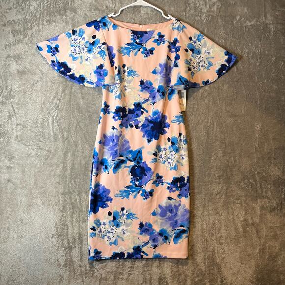 Eliza J Women's Short Flutter Sleeve‎ Sheath Dress New Size 2 - Picture 1 of 9